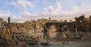 Gaspar Van Wittel View of the River Tiber with the Ponte Rotto and the Aventine Hill oil painting artist